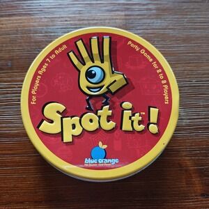 Spot It! PARTY CARD 5 GAMES In 1 Blue Orange 2-8 Players Age 7+ Complete EUC
